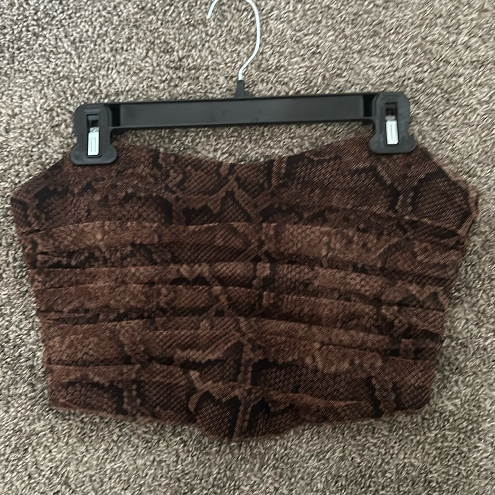Snakeskin crop top